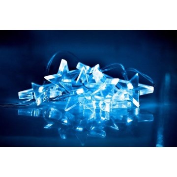Guirlande lumineuse LED 10xLED/2xAA 2,5m bleue