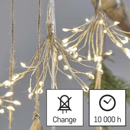 Guirlande lumineuse LED 150 LED / 5,35 m, blanc chaud