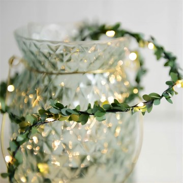 Guirlande lumineuse LED de Noël, 10 LED, 2xAA, blanc chaud