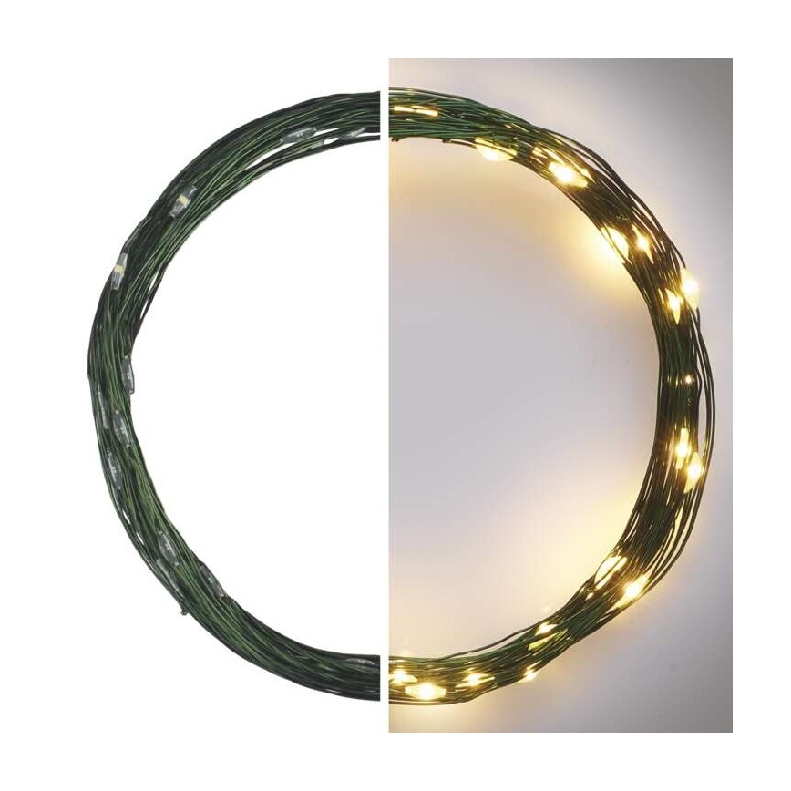 Guirlande lumineuse LED de Noël d'extérieur 40 LED/9 m IP44 blanc chaud