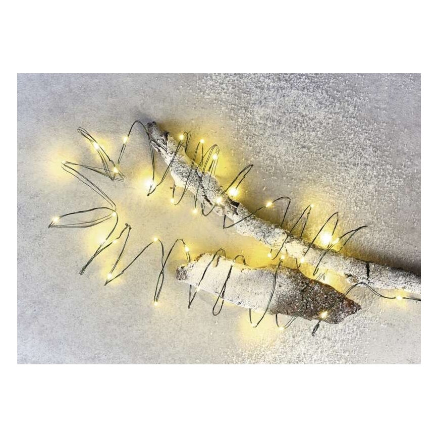Guirlande lumineuse LED de Noël d'extérieur 40 LED/9 m IP44 blanc chaud