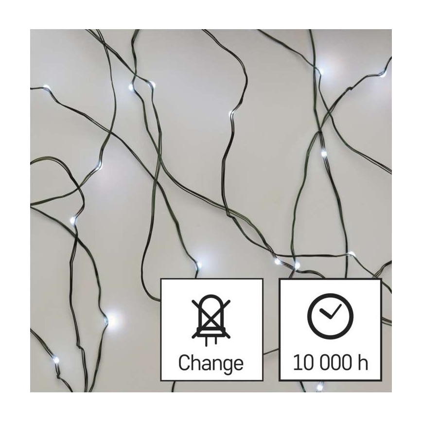 Guirlande lumineuse LED de Noël extérieure 150 LED/20 m IP44 blanc froid