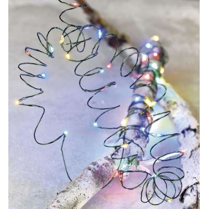 Guirlande lumineuse LED de Noël extérieure 75 LED / 12,5 m IP44 multicolore