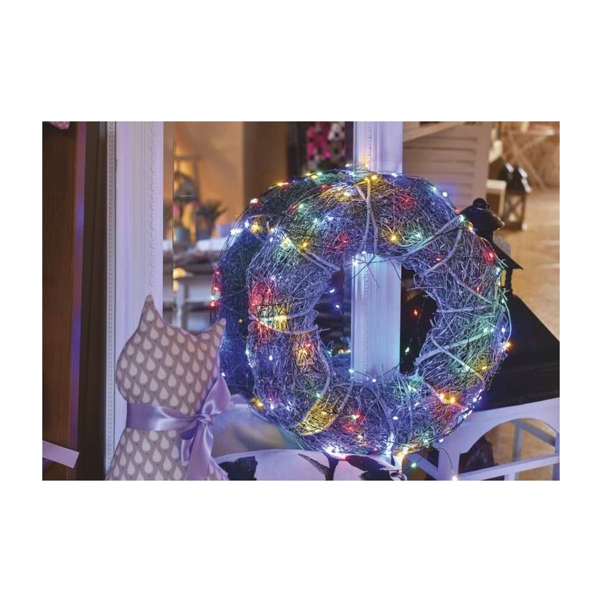 Guirlande lumineuse LED d'extérieur 150 LED/20 m IP44 multicolore