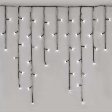 Guirlande lumineuse LED d'extérieur 600 LED, 8 modes, 15 m, IP44, blanc froid
