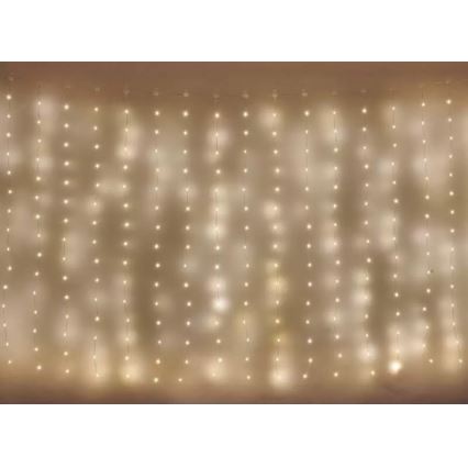 Guirlande lumineuse LED d'extérieur pour Noël — 300 LED, 8 fonctions, 5,9 m, IP44, blanc chaud