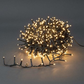 Guirlande lumineuse LED d'extérieur — 560 LED, 7 fonctions, 14 m, IP44, blanc chaud
