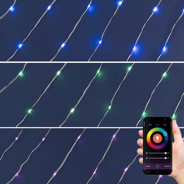Guirlande lumineuse LED RVB dimmable, 200 LED, 29 fonctions, 20,4 m