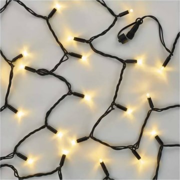 Guirlande lumineuse raccordable 50xLED/5m IP44, blanc chaud, noire