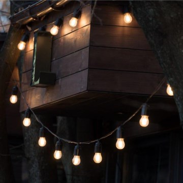 Guirlande solaire décorative LED à intensité réglable STARLIGHT NEO 20xE27/3,7V 2700K IP54 1200 mAh 11,5m + télécommande