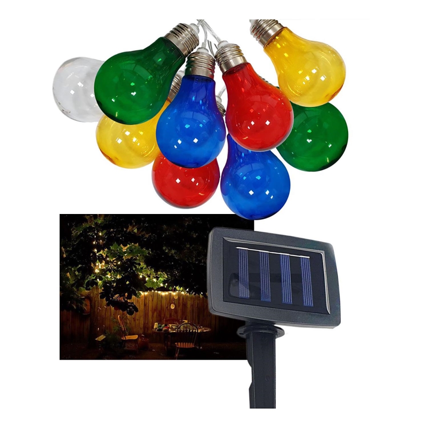 Guirlande solaire extérieur 10xLED/1,2V 300 mAh 2,2 m IP44 multicolore
