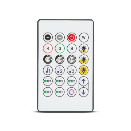 Guirlande solaire LED RGBIC à intensité variable 30xLED/1,3W/3,7/5V 2200 mAh 14,37 m IP65 noir + télécommande