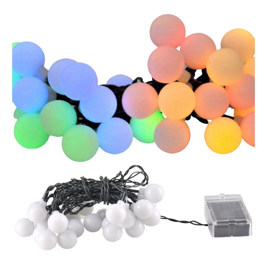 Guirlande solaire RGB PARTY 30xLED/1,2V 400 mAh 3,9 m IP44