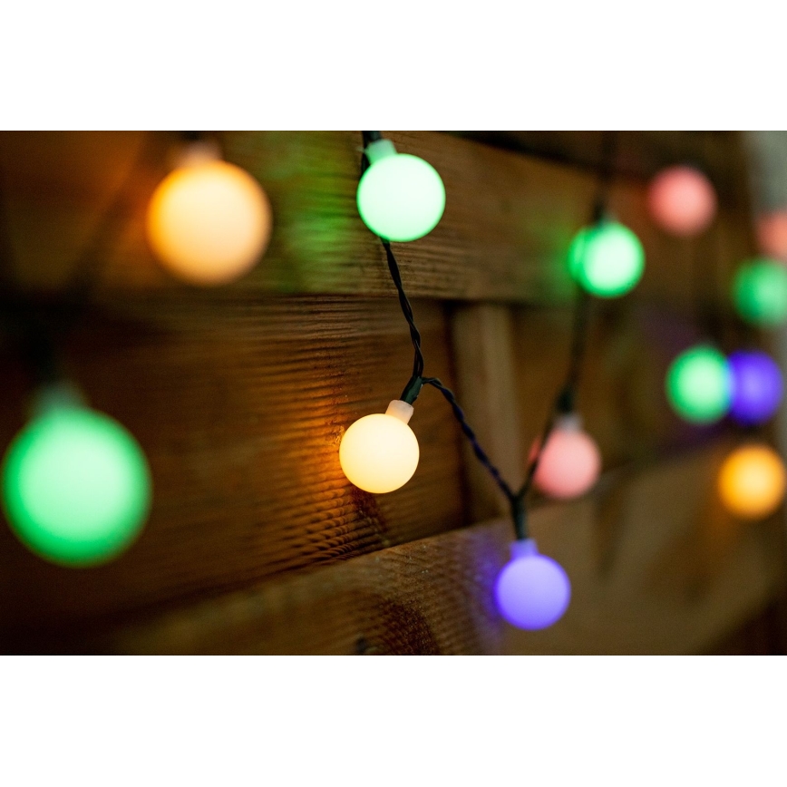 Guirlande solaire RGB PARTY 30xLED/1,2V 400 mAh 3,9 m IP44