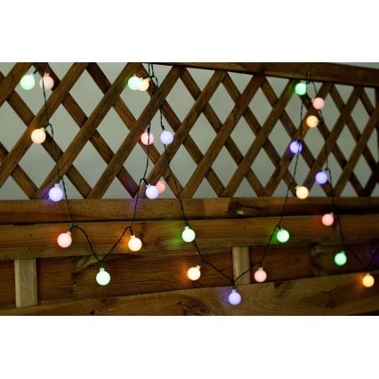 Guirlande solaire RGB PARTY 30xLED/1,2V 400 mAh 3,9 m IP44