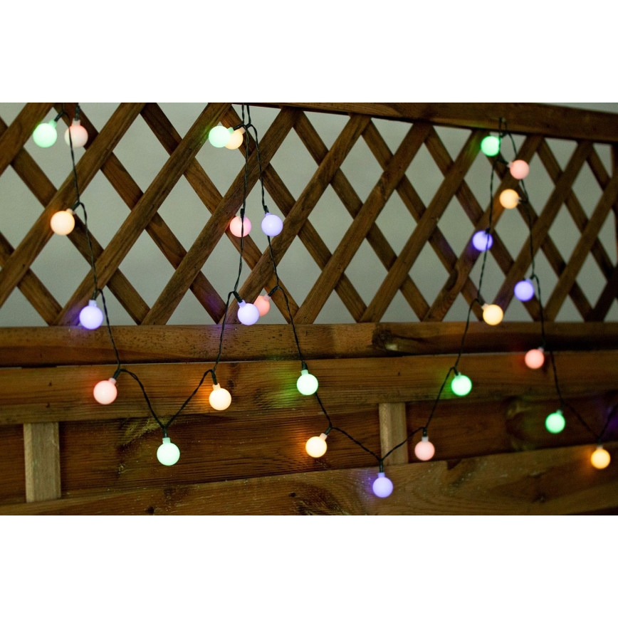 Guirlande solaire RGB PARTY 30xLED/1,2V 400 mAh 3,9 m IP44