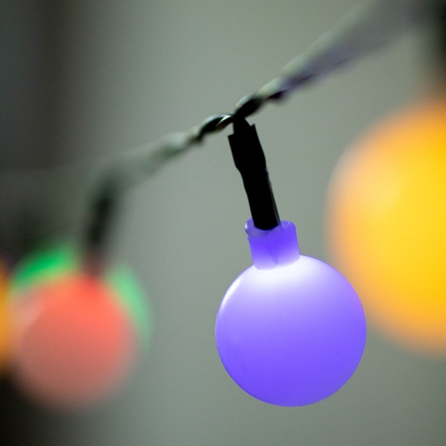 Guirlande solaire RGB PARTY 30xLED/1,2V 400 mAh 3,9 m IP44