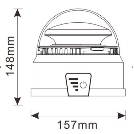 Gyrophare LED d'avertissement LED/12-24V IP65 + télécommande