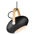 Halo Design 734344 - Suspension sur câble DC 1xE27/40W/230V Ø 26 cm noir/chêne