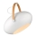 Halo Design 734375 - Lampadario sospeso su cavo DC 1xE27/40W/230V Ø 40 cm bianco/rovere