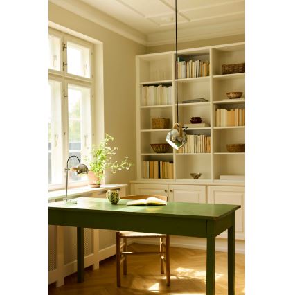 Halo Design 734443 - Pendelleuchte an Stahlseil DC 1xE27/40W/230V Ø 18 cm glänzender Chrom/Eiche
