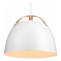 Halo Design 734870 - Lampadario sospeso su cavo OSLO 1xE27/40W/230V Ø 40 cm bianco/rovere