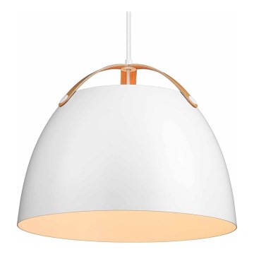 Halo Design 734870 - Lampadario sospeso su cavo OSLO 1xE27/40W/230V Ø 40 cm bianco/rovere