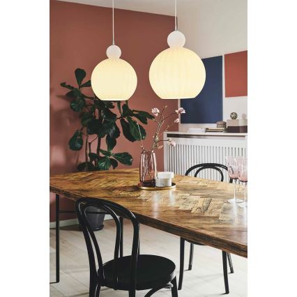 Halo Design 737321 - Suspension sur câble BALL BALL 1xE27/40W/230V Ø 32 cm blanche