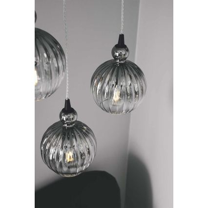 Halo Design 737338 - Suspension sur câble BALL BALL 1xE27/40W/230V Ø 32 cm gris fumé