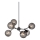 Halo Design 738823 - Lampadario sospeso su cavo ATOM 6xG9/28W/230V Ø 57 cm nero/fumé