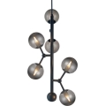 Halo Design 738854 - Lampadario a sospensione con cavo ATOM 6xG9/28W/230V Ø 30 cm nero/fumé