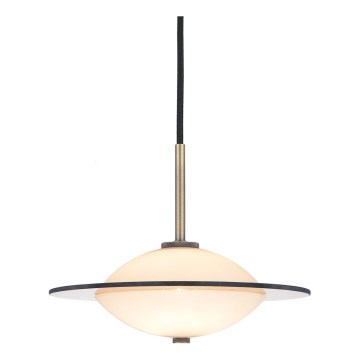 Halo Design 743599 - Hängeleuchte an Kabel ORBIT 1×G9/7W/230V Ø 24 cm Weiß/Messing/Rauchgrau