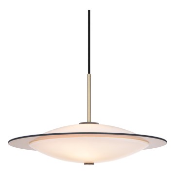 Halo Design 743629 - Pendelleuchte mit Kabel ORBIT 3xG9/7W/230V Ø 40 cm weiß/messing/rauchgrau
