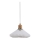 Halo Design 744053 - Lustre suspendu PARIS sur câble, 1 x G9 (28 W), 230 V, Ø 24 cm, blanc/laiton/chêne