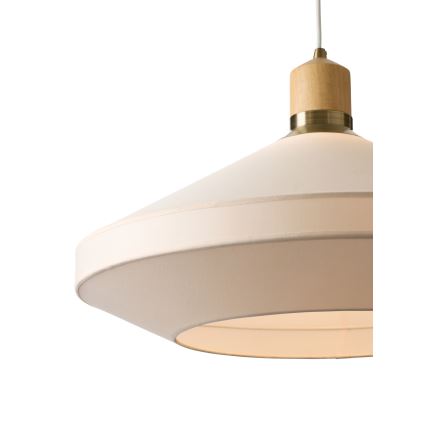 Halo Design 744091 - Suspension sur câble PARIS 1xE14/40W/230V Ø 24 cm crème/laiton/chêne