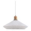 Halo Design 744268 - Lampadario a sospensione su cavo PARIS 1xE27/60W/230V Ø 56 cm bianco/ottone/rovere