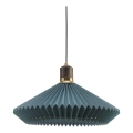 Halo Design 744275 - Lampadario a sospensione PARIS con cavo 1xE27/60W/230V Ø 56 cm blu/ottone/rovere