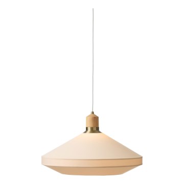 Halo Design 744305 - Pendelleuchte an Kabel PARIS 1xE27/40W/230V Ø 56 cm Creme/Messing/Eiche