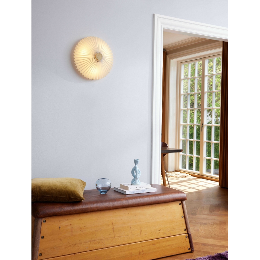 Halo Design 745098 - Wandleuchte PARIS 4xG9/28W/230V Ø 50 cm weiß/messing/eiche