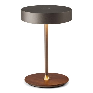 Halo Design 745791 - LED-dimmbare, aufladbare Tischleuchte ON THE MOVE LED/2,5W/4000 mAh Grau/Holz