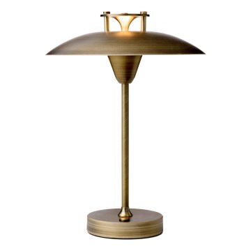 Halo Design 746149 - LED-dimmbare, wiederaufladbare Außentischlampe MINI STEPP LED/1,8W/1600 mAh IP44 Messing