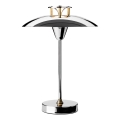 Halo Design 746163 - dimmbare, wiederaufladbare LED-Außen-Tischleuchte MINI STEPP LED/1,8W/1600 mAh IP44 glänzender Chrom