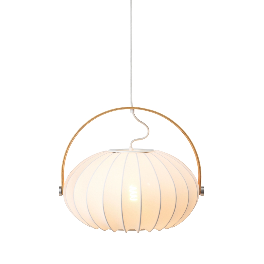 Halo Design 746347 - Lampada a sospensione con cavo DC 1xE27/40W/230V Ø 40 cm bianco/rovere