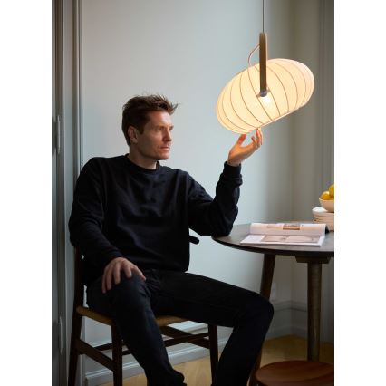 Halo Design 746347 - Suspension sur câble DC 1xE27/40W/230V Ø 40 cm blanc/chêne