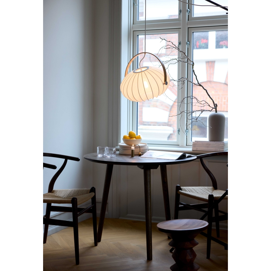 Halo Design 746347 - Suspension sur câble DC 1xE27/40W/230V Ø 40 cm blanc/chêne