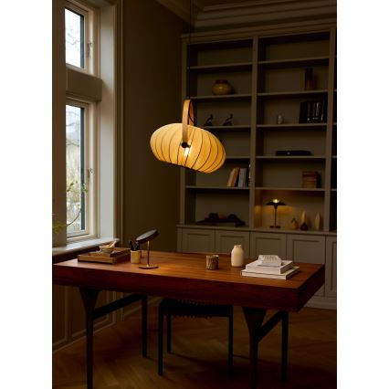 Halo Design 746361 - Pendelleuchte DC an Kabel, 1x E27/40W/230V, Ø 40 cm, grün/Eiche