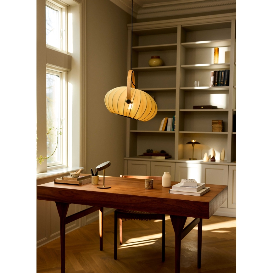 Halo Design 746361 - Sospensione su cavo DC 1xE27/40W/230V Ø 40 cm verde/rovere