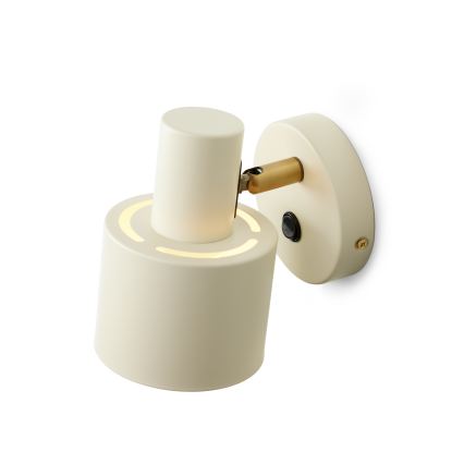 Halo Design 746873 - Applique murale orientable VOGUE 1xE27/40W/230V crème/laiton