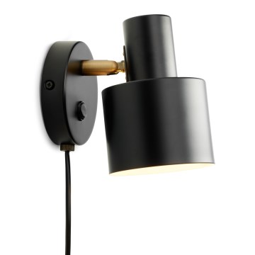 Halo Design 746880 - Faretto da parete VOGUE 1xE27/40W/230V nero/ottone