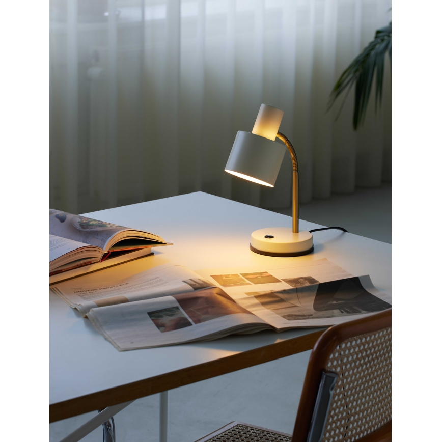 Halo Design 746910 - Tischlampe VOGUE 1xE27/40W/230V cremefarben/messing